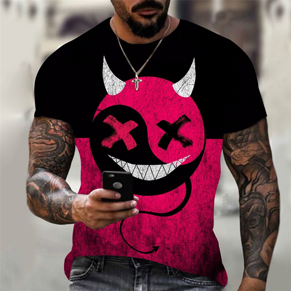 New hot sale XXOO 3D printing men's T-shirt summer casual Harajuku hip-hop short-sleeved street fashion round neck top T-shirt 3 New hot sale XXOO 3D printing men's T-shirt summer casual Harajuku hip-hop short-sleeved street fashion round neck top T-shirt 3