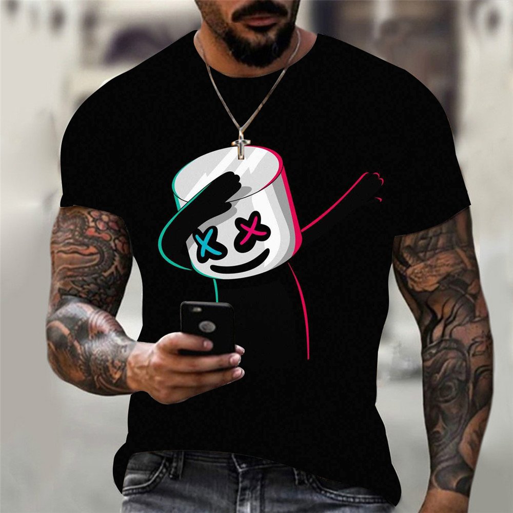 New hot sale XXOO 3D printing men's T-shirt summer casual Harajuku hip-hop short-sleeved street fashion round neck top T-shirt 6 New hot sale XXOO 3D printing men's T-shirt summer casual Harajuku hip-hop short-sleeved street fashion round neck top T-shirt 6